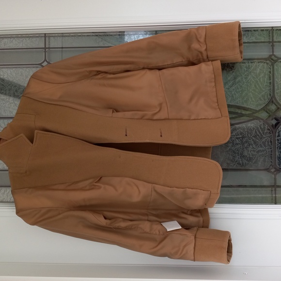 Jessica Wool Cashmere blend Tan Blazer Size 14P Lined, Faux Pockets Excel. Cond. - Picture 11 of 11